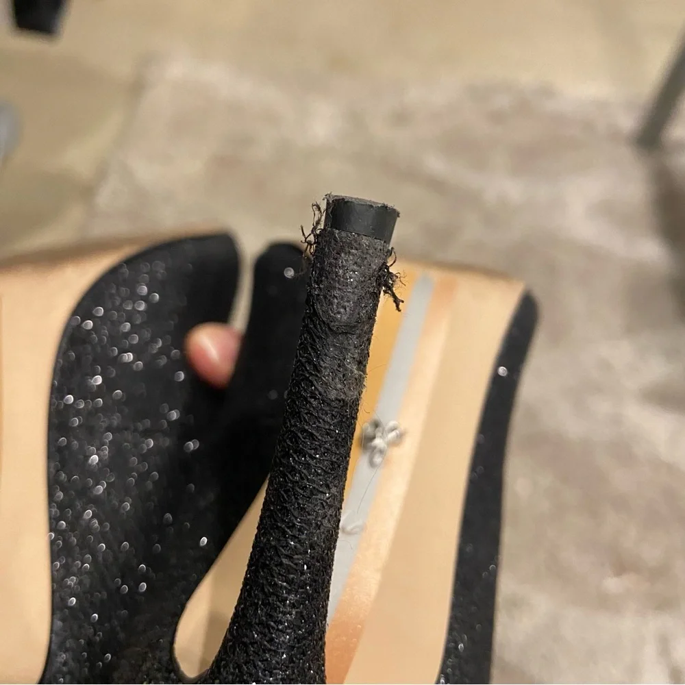 Sam Edelman Hazel Black Mesh Heels size 6 sparkly pumps - Picture 11 of 12